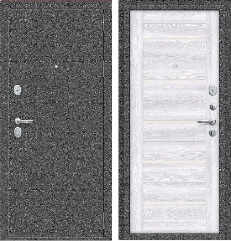 Фото Дверь Браво Север-9 Антик Серебряный/Царга DIS007076